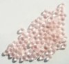 100 4x6mm Transparent Matte Rose Drop Beads